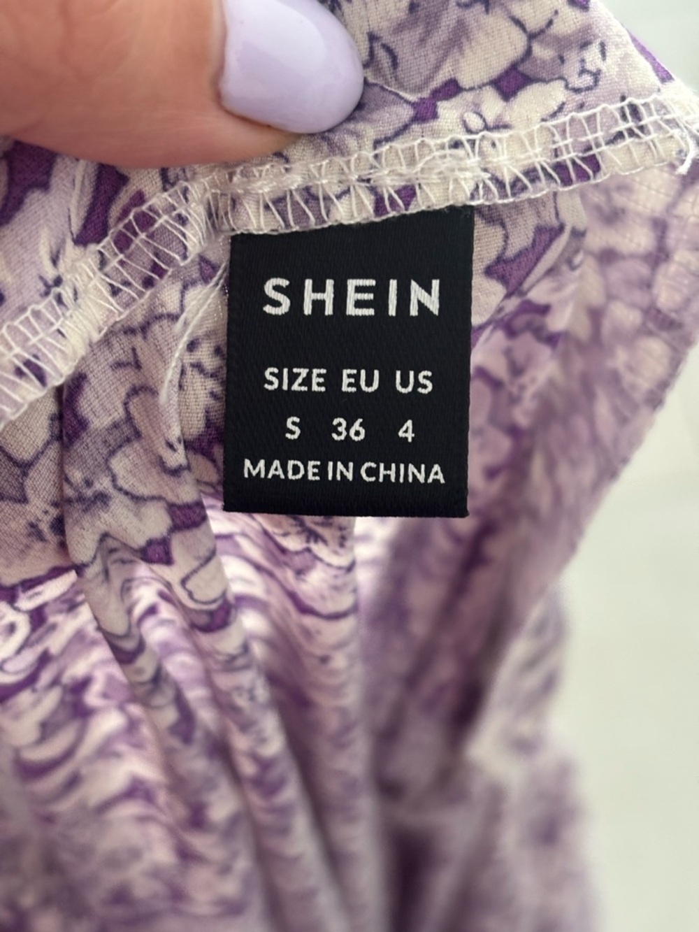 SHEIN Lavender Ditsy Floral Ruffle Wrap Midi Skirt - Size S - Picture 4 of 4